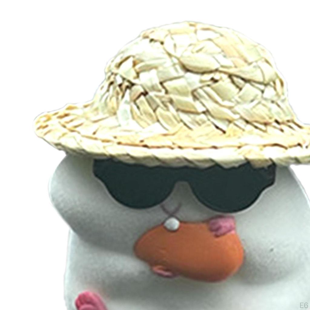 Adorable Easter Car Pendant with Removable Hat - Perfect for Shelf and Desktop Decor
