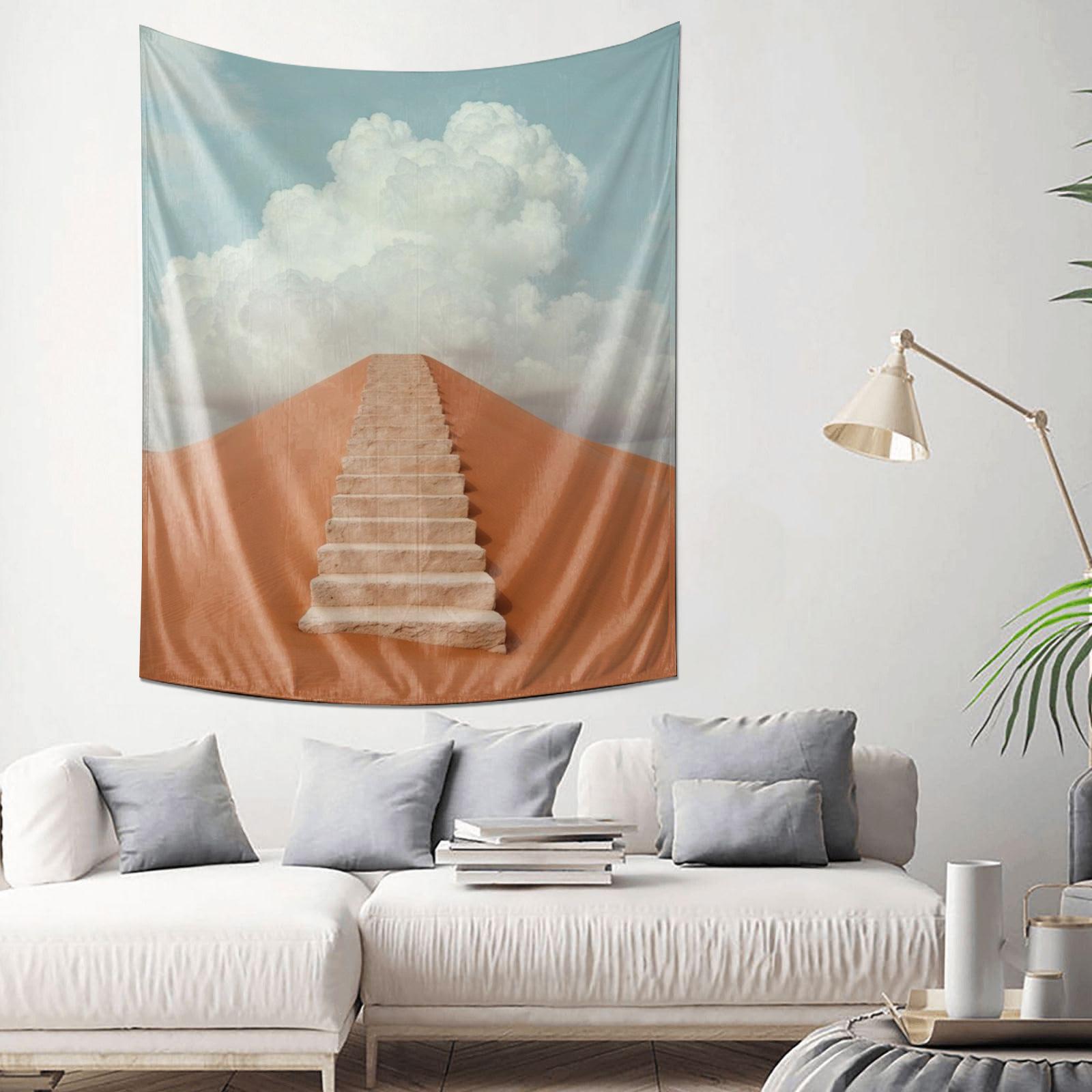 

Dreamy Cloud Ladder Wall Hanging Modern Home Bedroom Artistic Decorative Tapestry 74x94cm(29x37in)