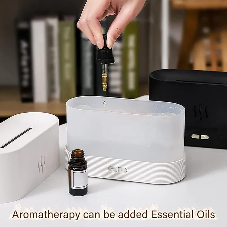 Simulation 3D Flame Air Humidifier Diffuseur Ultrasonic Essential Oil Aromatherapy Aroma Diffuser Colorful Flame Air Diffuseur