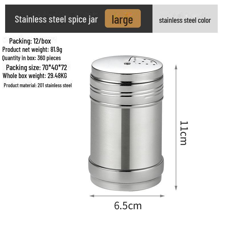 "Stainless Steel Seasoning Jar: Multi-purpose Spice Bottle for Home & BBQ"