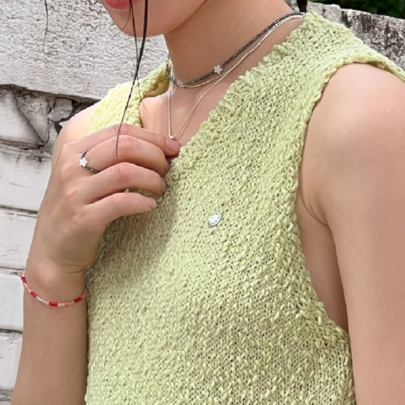 Metamic Catseye-stars Beads Ring