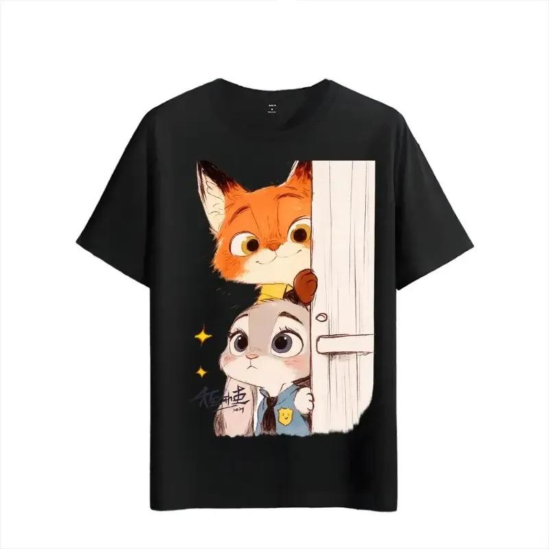 Camiseta Estilo Desenho Animado Zootopia Friends S