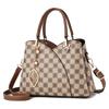 Pu Bag With Print And Plaid Pattern For Daily Use