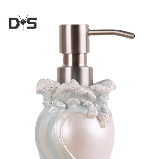 Seashore Theme Soap Dispenser Leak-Proof Design Starfish Shell Decor Hand Sanitizer Pump Coastal Bathroom Accessory