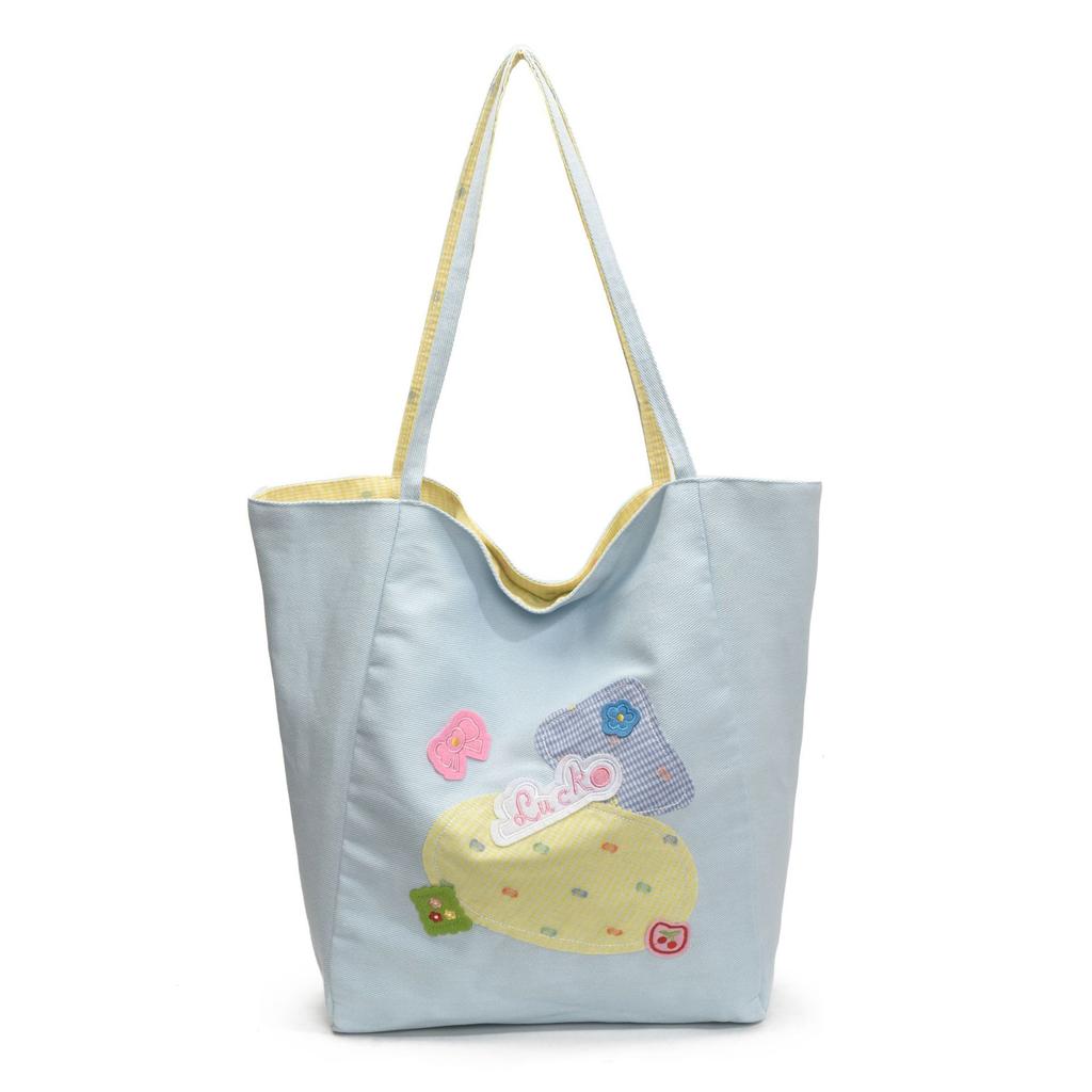 Canvas Women's Bag Large Capacity 2025 New Fashion Cute Cartoon Tote Bag Shoulder Handbag