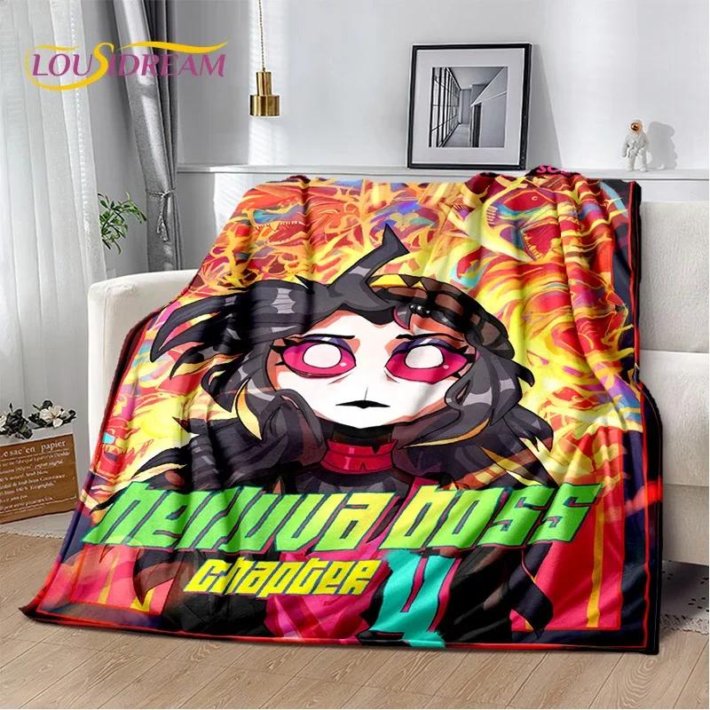 Cartoon H-Helluva Boss Blitzo H-Hazbin Hotel Soft Flannel Blanket for Bed Bedroom Sofa Picnic,Throw Blanket for Outdoors Leisure