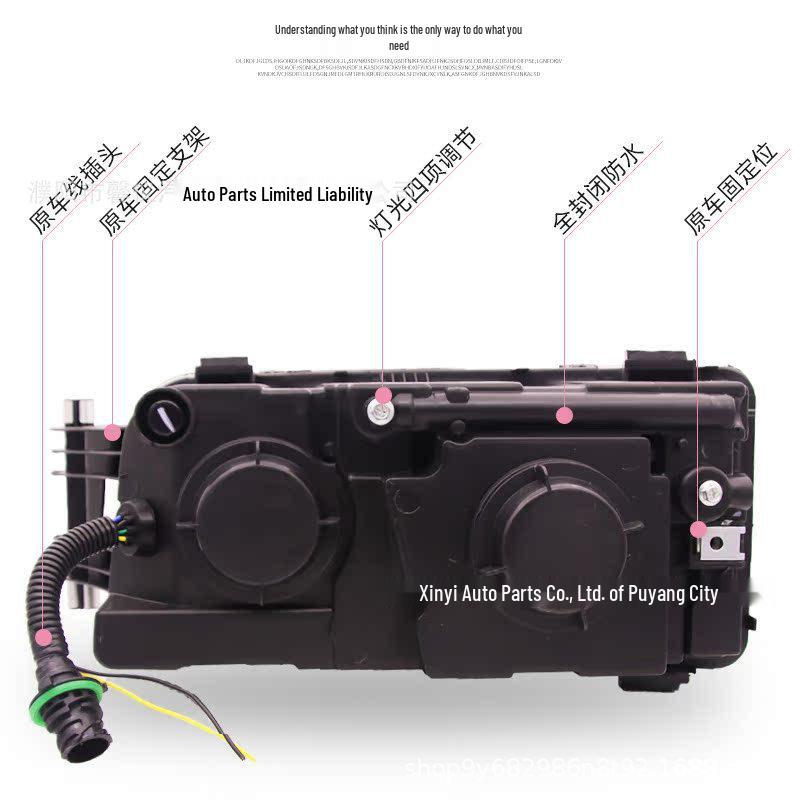 LED Headlight Assembly with Sequential Turn Signal & DRL for Shandeka Dump Truck / Howo TX / TGA
