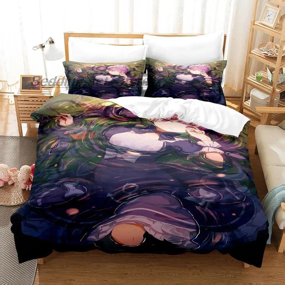 VTuber Ookami Mio Bedding Set Single Twin Full Queen King Size Bed Set Aldult Kid Bedroom Duvetcover Sets 3D Print Kawaii