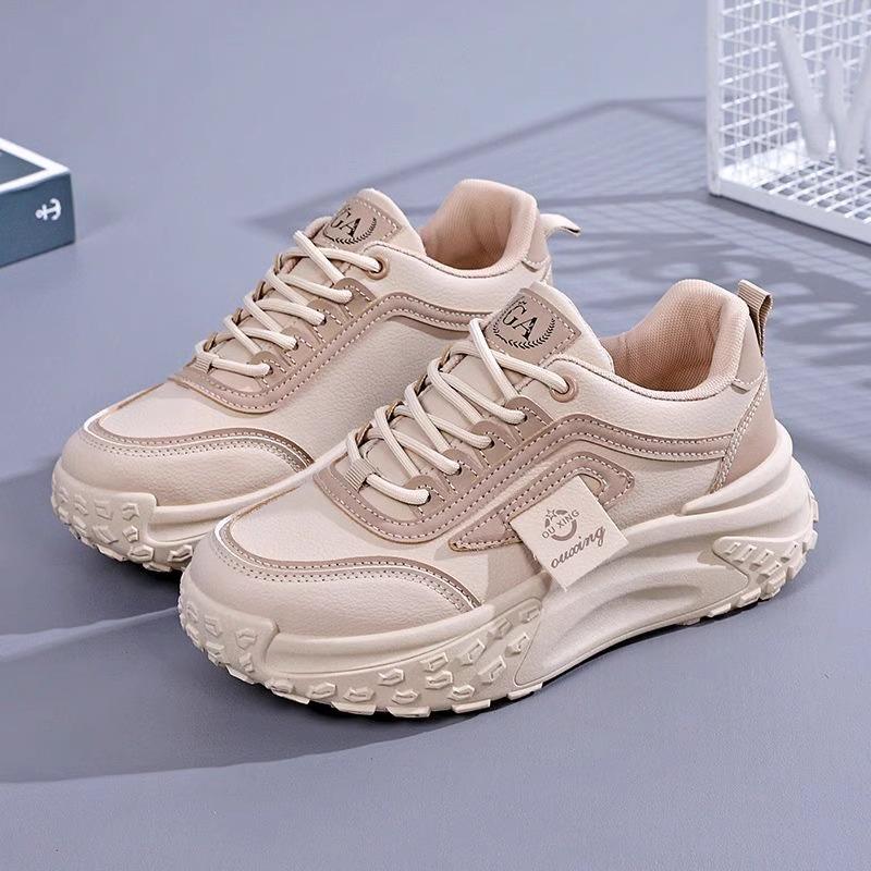

Popular dad shoes children s spring platform 2025 new Internet celebrity leisure sports women s shoes autumn student running shoes 35 хаки