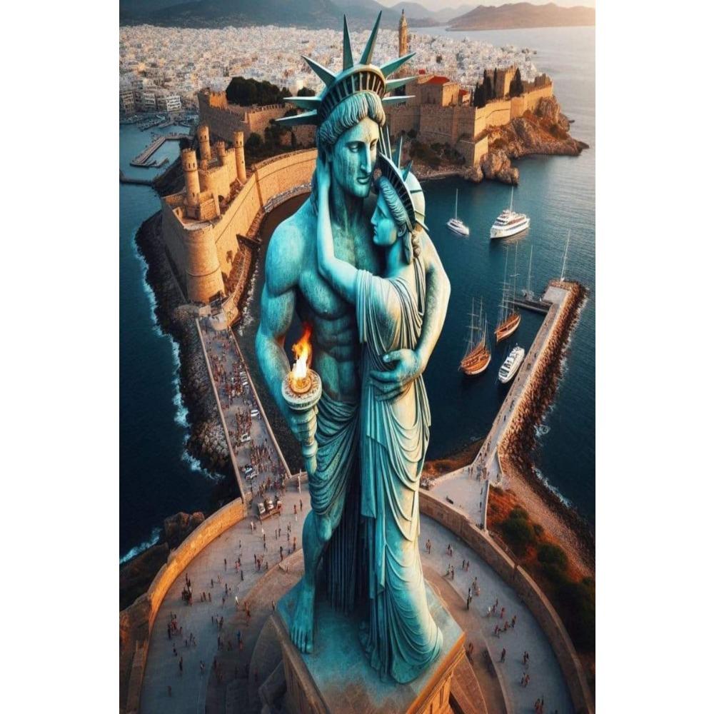 Vintage Metal Tin Sign Liberty Goddess Wall Art Decor For Living Room Bedroom