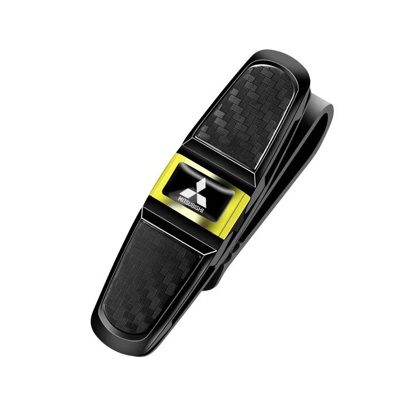 zjdf10 Car Glasses Storage Clip Sunglasses Card Ticket Clamp for Mitsubishi Lancer 9 ASX L200 Colt Pajero Outlander Eclipse EVO