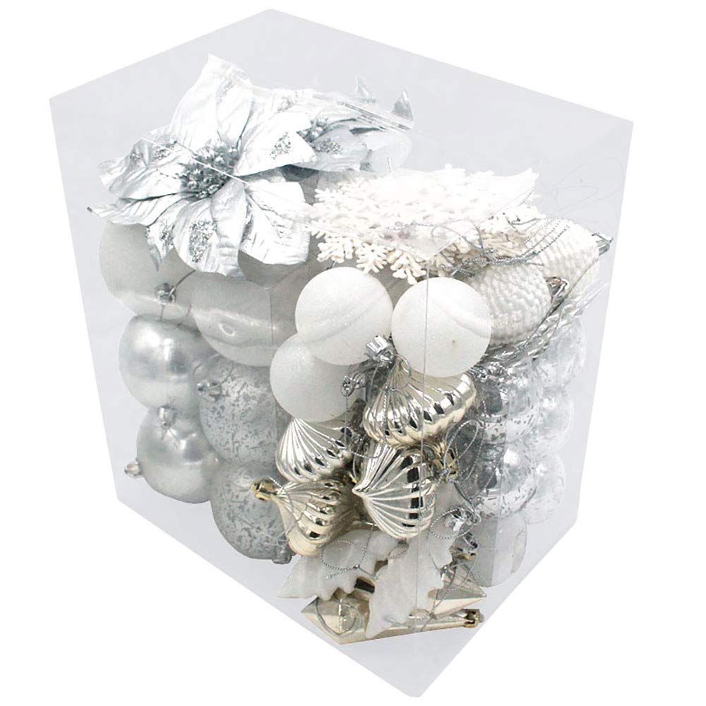 

GROOVY OUTSTYLE Рождественское украшение 61, включая настенное мини и великолепное и идеальное для дома Набор, штуки, шары, декор, капли, навершия, луковицы, звезды,