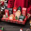 Christmas House Box Gift Packaging Box House Candy Cookie Gift Decoration Countdown Calendar Box for Newyear Christmas