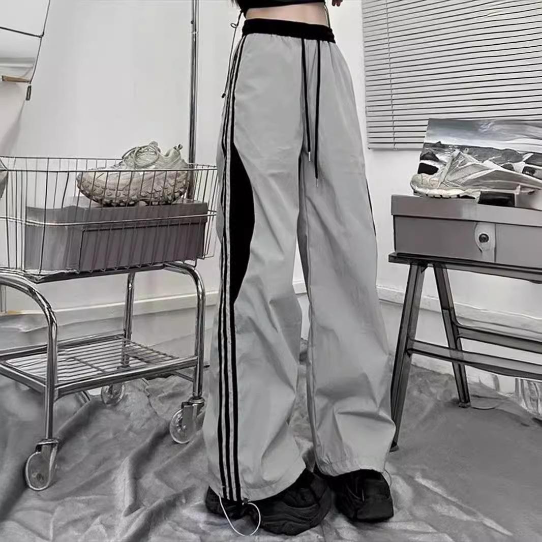 

Брюки High Street Quick Dry для мужчин и женщин с тремя перекладинами, прямые, свободные, драпированные, повседневные, спортивные, рабочие брюки 2XL серый