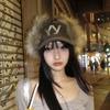 Embroidered Corduroy Baseball Cap Casual Y2k Peaked Cap Autumn Feather Baseball Hat  Women