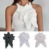 Estilo Vintage Aplicación de Flor Diseño Plisado Detalle de Perlas Broche de Perlas Material de Tela Tamaño Grande Pin de Solapa Decoración de Solapa