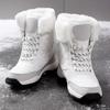 Warm Cotton Shoes Women's High-top Boots Anti-slip Snow Boots Winter Plush Outdoor Walking Shoes Hiking Sneakers