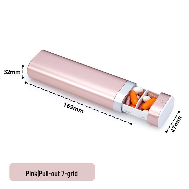 

Portable Seven-Day Pill Organizer: Food-Grade, Moisture-Proof, Multi-Compartment Medicine Dispenser
