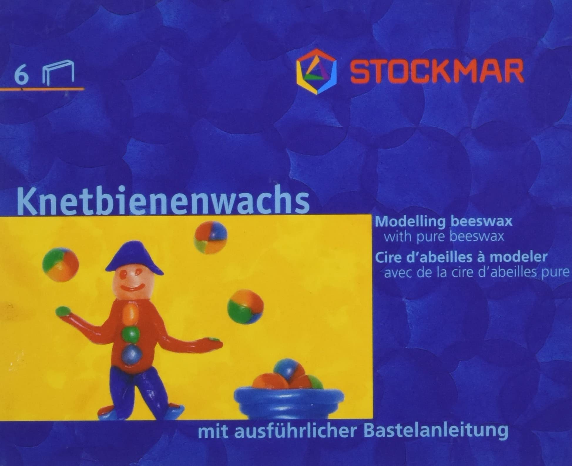 

STOCKMAR Пчелиный воск 6 6 ST51002 Японская глина, Цвета, Листы, [Официальный продукт]