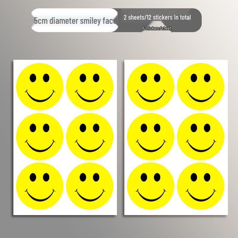 Smiling Face Rewards Stickers: Self-Adhesive Praise Labels for Kindergarten & Elementary Students