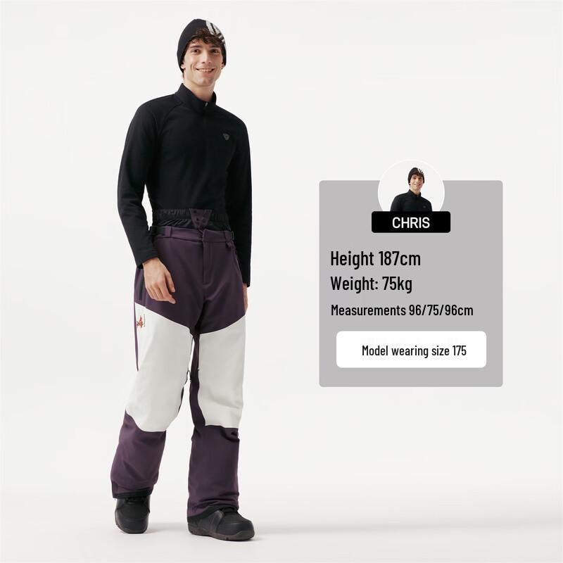 Tanboer Unisex Lightweight Loose-Fit Goose Down Snowboard Ski Pants 5550180A