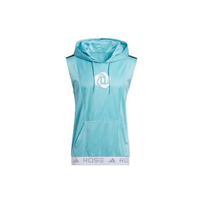 Color Block Pattern Printed Letter Logo Trim Hooded Sleeveless Basketball Vest Men Vests Mint-Green GV4653