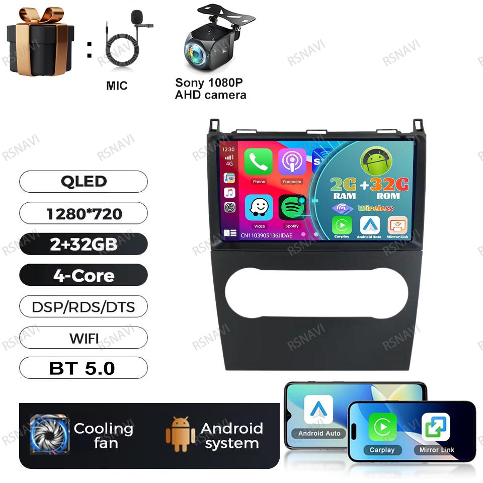 Android 16 Video Player For Mercedes Benz B200 A B Class W169 A160 A180 A200 A220 2009-2012 Multimedia Car Radio Carplay GPS BT
