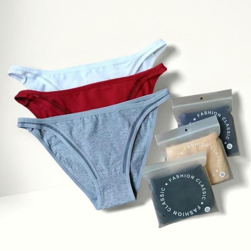 3Pcs/Set Cotton Panties Women Low Rise Briefs Female Underpants Sexy Lingerie Comfy Brazilian Panties Breathable Underwear M-XL