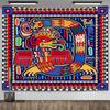 Mexico Mexican Mayan Tribal Art Tapestry Wall Hanging Ethnic Paintings Psychedelic Aesthetic Background Cloth Home Decorations