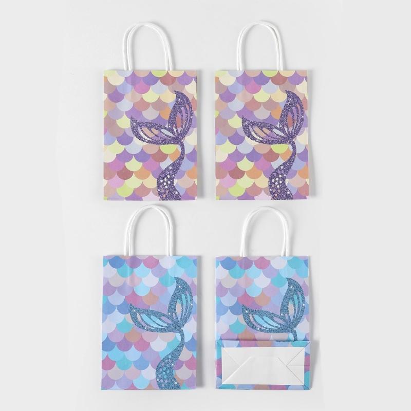 12PCS Gift Bags Party Bags, Paper Bag Set with Handles Girls' Birthday Gift Bags