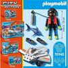 Playmobil - city action scooter de plongée et sauveteur - mixte - gris - 4 ans - multicolore - jouet - enfant