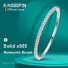 KNOBSPIN Мойсанітові браслети-бангли для жінок, усі 2,5 мм, D VVS1, лабораторно вирощені діаманти, браслети зі срібла 925 проби, весільний подарунок, подарунок на день народження