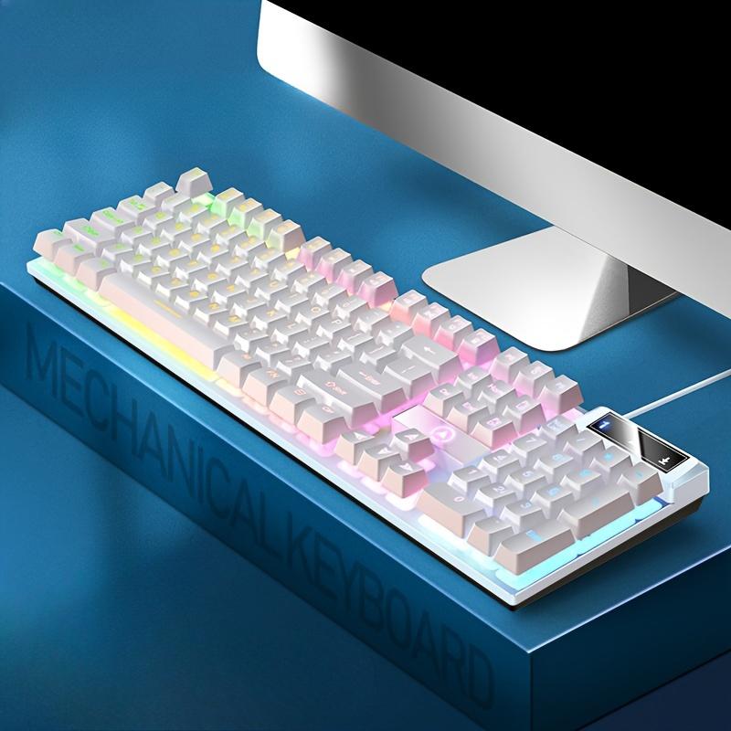 Game Keyboard USB Wired Mechanical Feel Luminous Keyboard with Backlight Desktop Computer Notebook Office Universal