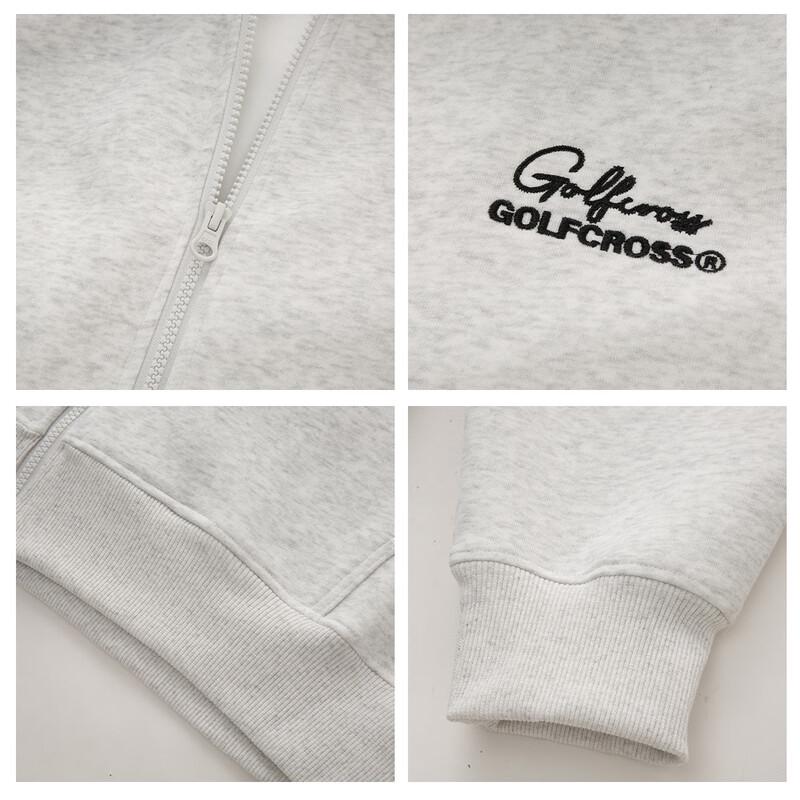 GOLFCROSS Unisex Plüschkragen Kapuzen-Strickjackenjacke