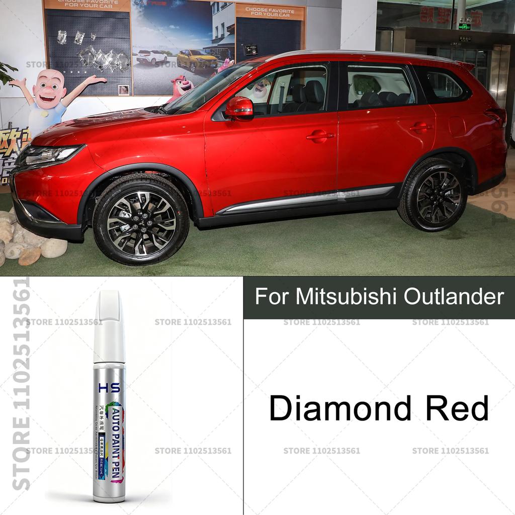 Car Paint Repair Pen For Mitsubishi Outlander Touch Up Scratch Remover DIY Auto Accessories White W17 W85 Black Sepia Red Gray