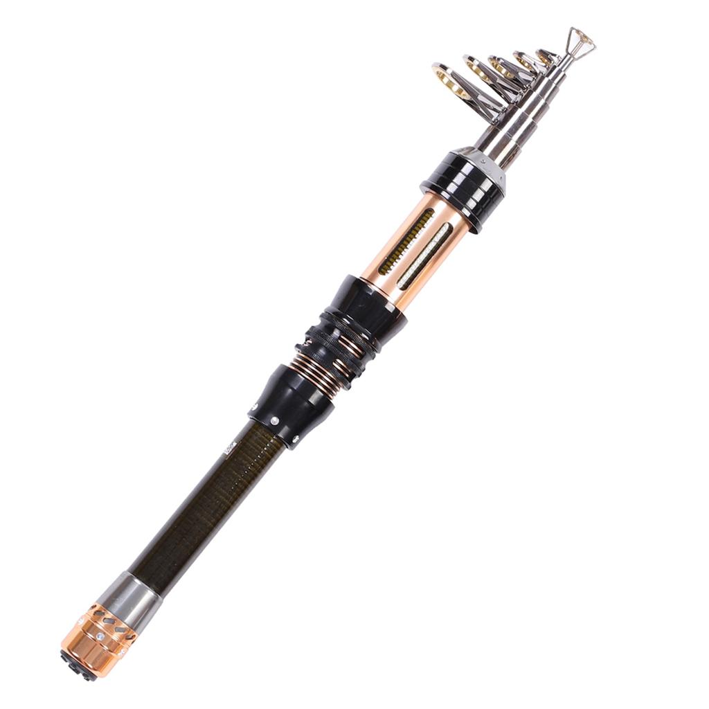 Protable Super Hard Carbon Fishing Rod Ultrashort Section Mini Telescopic Sea Pole 1.3M