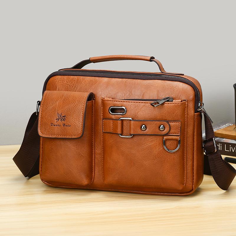 

Мужская сумка в деловом стиле, сумка-тоут, высококачественная ПУ кожа, сумка-мессенджер через плечо для мужчин, сумка с верхней ручкой, мужская сумка через плечо, сумка Bolsa 29cmX20cmX7cm