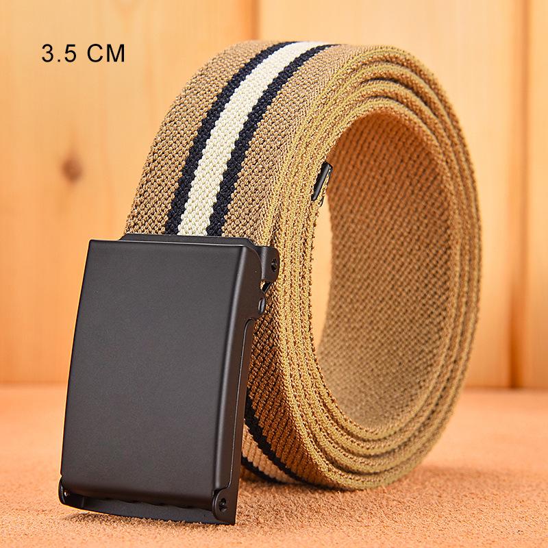 

Японский и корейский эластичный холщовый ремень, мужской повседневный холщовый ремень, непробиваемый тканый ремень 130cm