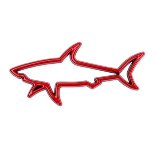 Zinc Alloy Shark Car Sticker 3D Hollow Out Animal Decal for Vehicle Side Creative Badge for Motorcycle Electric Vehicles