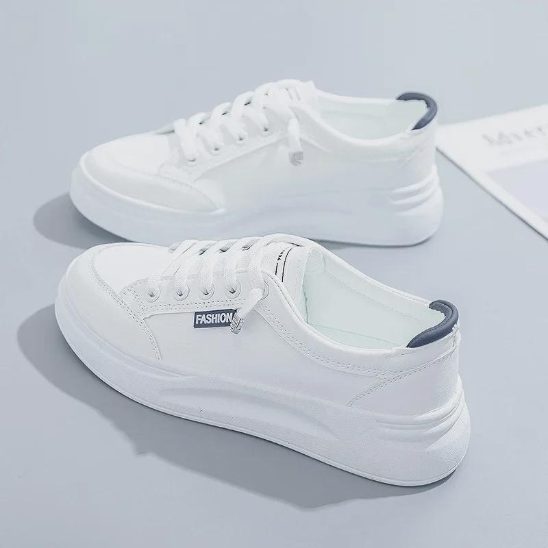 Women's Trendy Thick-Soled White Sneakers 2025 - Spring/Summer Casual Sports Shoes
