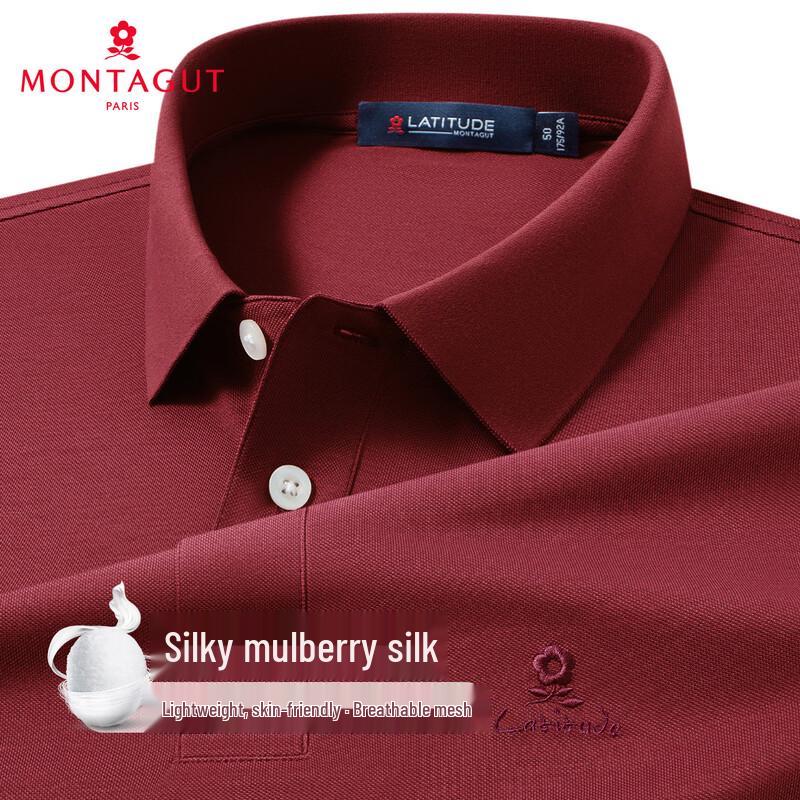 Montagut 15% Silk Blend Breathable Men's Polo Shirt