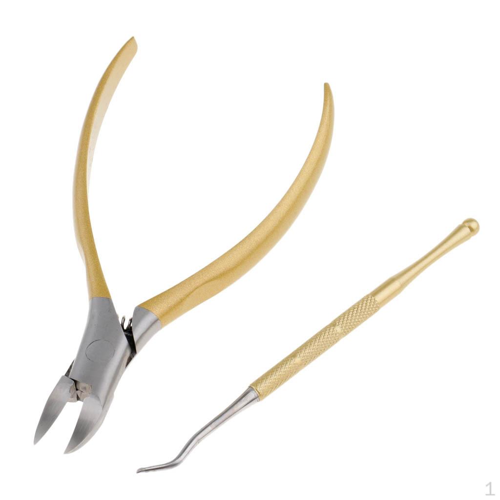Stainless Steel Cuticle Cutter Nippers Manicure Salon Tools Golden
