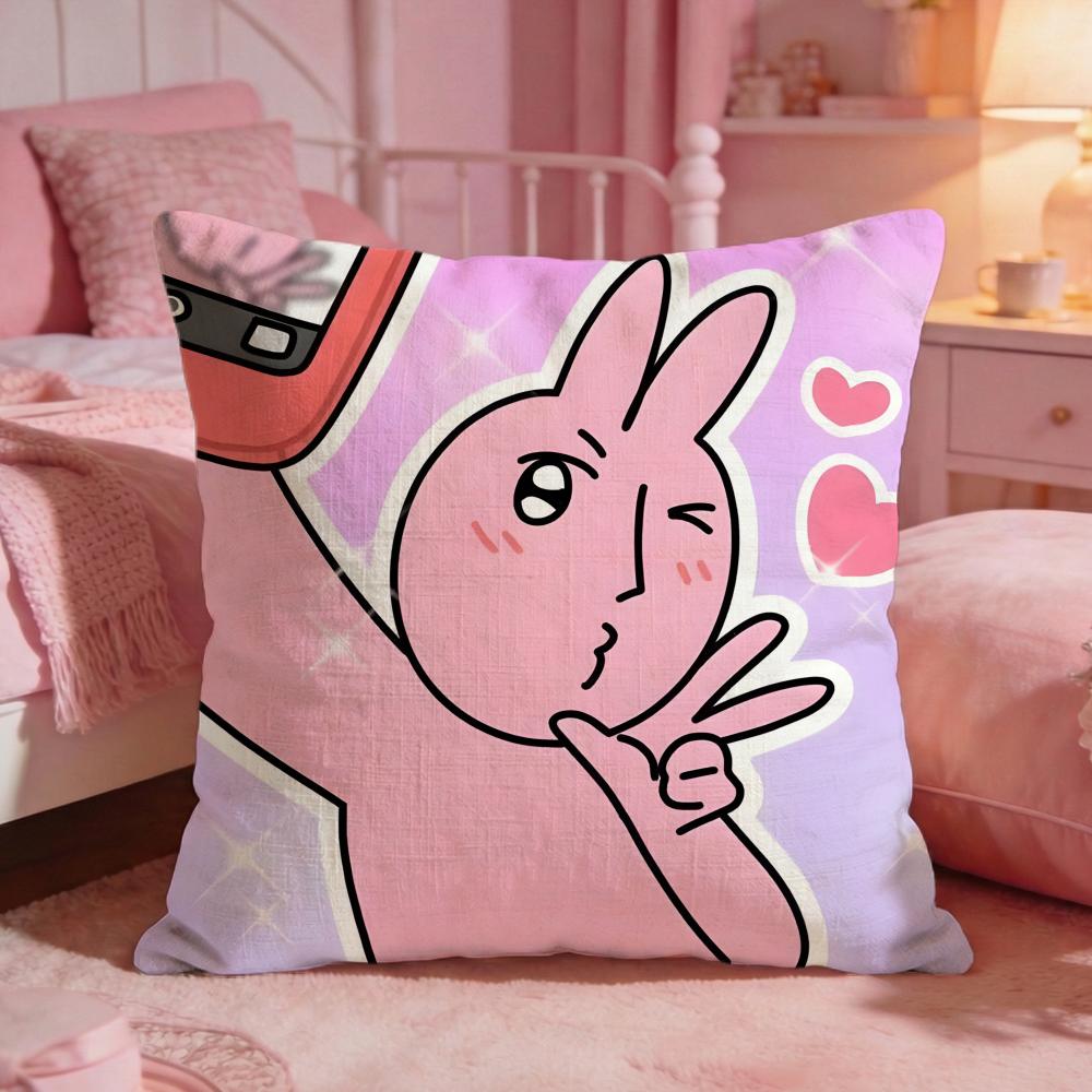 My Ffriends Rabbit Cute Cushion Cover Premium Comfort Reversible Pillow Cove Two In One Design For Any Room  Car Interior