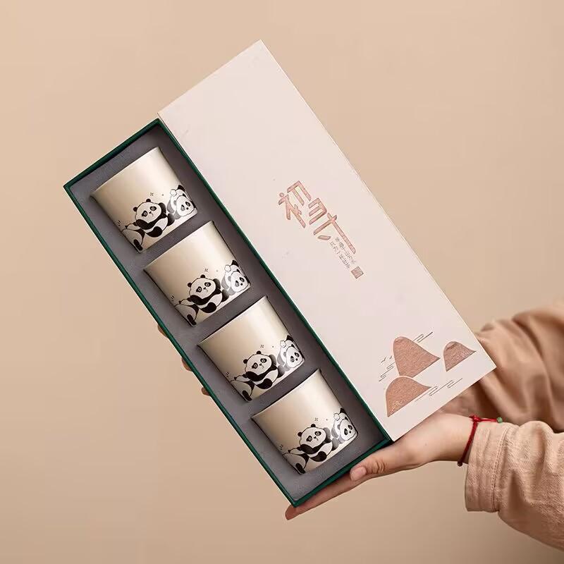 Hongyue Dehua Light Luxury Handwritten Teacup Guochao Chinese Tea Tasting Cup Household Retro Master Cup Single Cup As A Gift