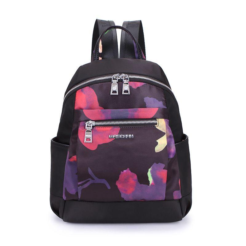 

Travel Super Popular Oxford Cloth Women s Waterproof Work Clothing Backpack Dark Flower (Medium) + Warranty