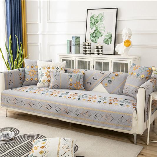 Bohemian Style Chenille Sofa Cushion Four Seasons Universal Cover Fabric Sofa Cover Cushion Towel