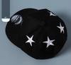 Sproutsy Kids' Star Baseball Cap, Cool and Stylish Flat Straight Snapback Cap (Black)