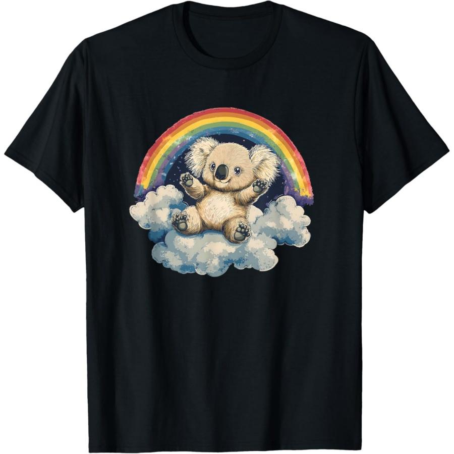 Koala Dream _ Sweet Rainbow  Clouds Motive T-Shirt XXXXXL чёрный