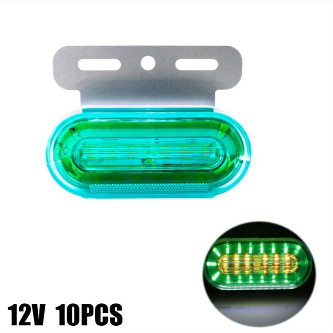 10 stk 12LED-sidemarkeringslys Signalindikatorlamper Advarsel Baklys 3 Modi Tilhenger Lastebil Lastebil Camping Led Car 12V/24V