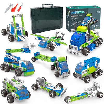 AMYCOOL Assembly Car Toy Popular Carpenter Pretend Boys Girls 3D Puzzle Screw Toy Car Set Screwdriver Tool Set Children 175 Piece Model Assembly Toy